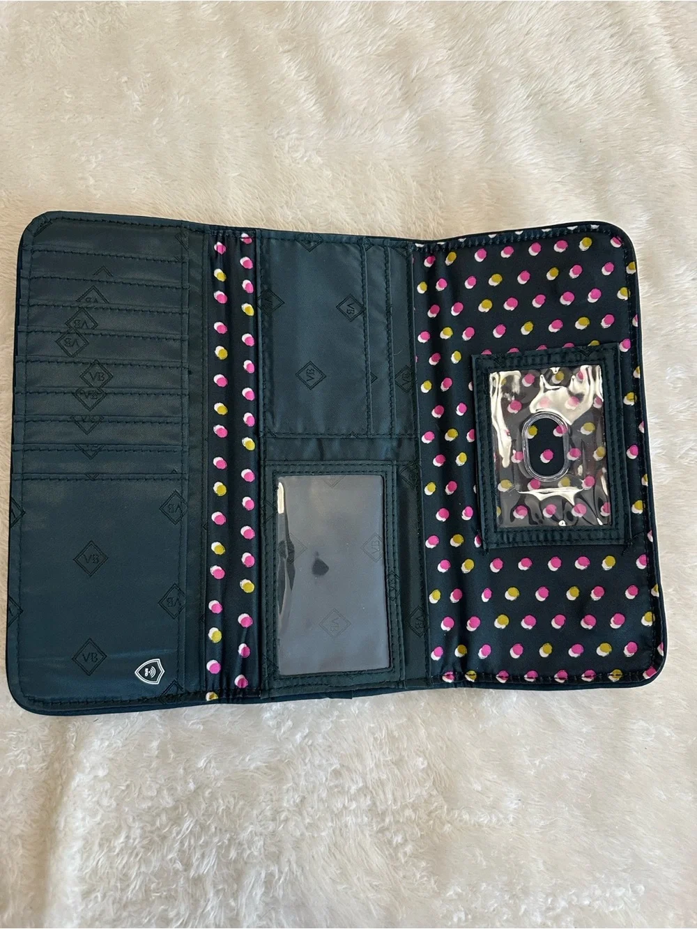 Vera Bradley RFID Trifold Wallet-Falling Flowers